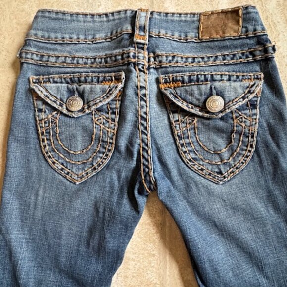 True Religion Joey Super T Woman's Jeans  27" W   32" L - Picture 1 of 9